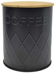 Βάζο Καφέ Coffee 817054 10x10x13cm Black-Natural Ankor Μέταλλο,Bamboo