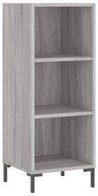 vidaXL Μπουφές Sonoma Γκρι 34,5 x 34 x 180 εκ. από Επεξεργασμένο Ξύλο