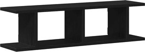 vidaXL Ράφια τοίχου 2 τεμάχια Μαύρη βελανιδιά 75x18x20 cm