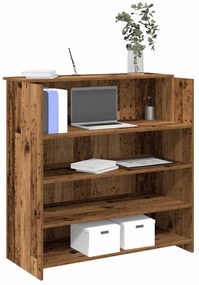 vidaXL Γραφείο υποδοχής Παλιό Ξύλο 100x50x103,5 εκ. Επεξεργασμένο Ξύλο