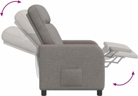 vidaXL Αναπαυτική Καρέκλα Taupe Ύφασμα