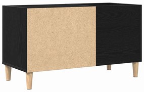vidaXL Ντουλάπι δίσκων βινυλίου Μαύρη δρυς 84,5 x 38 x 48 cm