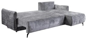 Γωνιακός καναπές - Κρεβάτι Crown Γκρί 248x179x81εκ. 248x179x81 εκ.
