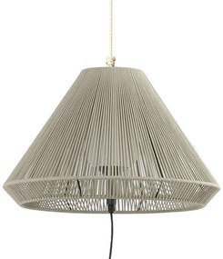 Φωτιστικό Οροφής Φορητό Saigon Φ66,5x38cm 1xE27 15W Beige-Dark Grey Faro Barcelona