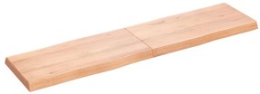 vidaXL Επιφ Τραπεζιού Αν Καφέ 160x40x(2-6)εκ.Ακατέργ. Μασίφ Ξύλο Δρυός