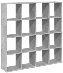 vidaXL Βιβλιοθήκη Γκρι Σκυρ. 137,5x29x137,5 εκ. Επεξεργασμένο Ξύλο