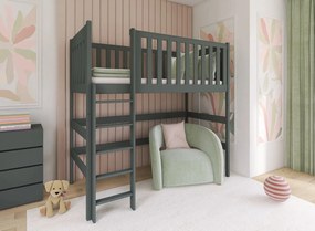 LAURA 80x200 graphite loft bed Lano Furniture