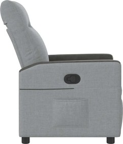 vidaXL Πολυθρόνα Ανακλινόμενη Ανοιχτό Γκρι Υφασμάτινη