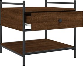 vidaXL Τραπεζάκι Σαλονιού Καφέ Δρυς 50x50x50εκ. από Επεξεργασμ. Ξύλο