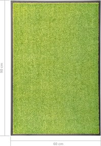 vidaXL Πατάκι Εισόδου Πλενόμενο Πράσινο 60 x 90 εκ.