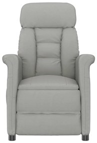 vidaXL Καρέκλα μασάζ Ανοιχτό γκρι 70.5 x 96.5 x 95 cm Πολυεστέρας