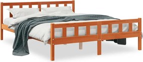 vidaXL Σκελετός Κρεβ. Χωρίς Στρώμα Καφέ Κεριού 150x200 εκ Μασίφ Πεύκο