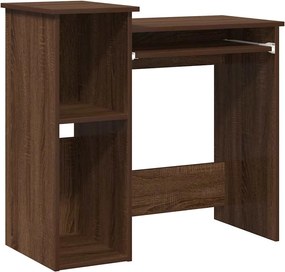 vidaXL Γραφείο με Ράφια Καφέ Δρυς 184x40x78 εκ Επεξεργασμένο Ξύλο