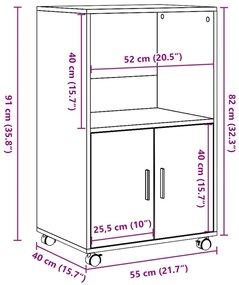 ΝΤΟΥΛΑΠΙ ΤΡΟΧΗΛΑΤΟ ΚΑΦΕ ΔΡΥΣ 55X40X91 ΕΚ. ΑΠΟ ΕΠΕΞ. ΞΥΛΟ 853188