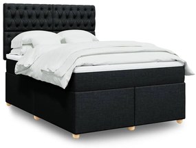 ΚΡΕΒΑΤΙ BOXSPRING ΜΕ ΣΤΡΩΜΑ ΜΑΥΡΟ 140X190 ΕΚ. ΥΦΑΣΜΑΤΙΝΟ 3293584