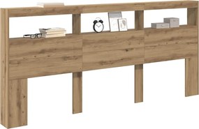 vidaXL Κεφαλάρι Artisan Oak 220 x 17 x 102 cm Επεξεργασμένο ξύλο