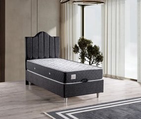 Μονό Κρεβάτι Ανθρακί με Ανυψούμενη Βάση 90x190 cm