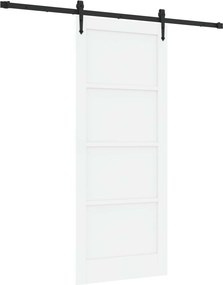 vidaXL Συρόμενη Πόρτα ORKDAL Λευκό και Μαύρο 83 x 202 εκ.