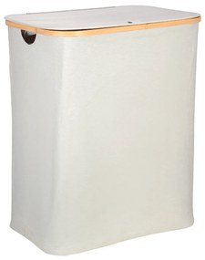 Καλάθι Απλύτων 2 Θέσεων (56x37x68) Estia Bamboo Essentials Γκρι 02-26974