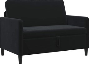 vidaXL Καναπές με Αποθήκευση Μαύρο 122 x 78 x 87 εκ Πολυεστέρας
