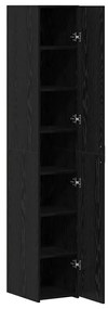 vidaXL Highboard Μαύρη δρυς 30 x 42.5 x 185 εκ Επεξεργασμένο ξύλο