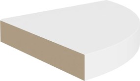 vidaXL Ράφια Τοίχου Γωνιακά 2 τεμ. Άσπρα 25x25x3,8 εκ. MDF