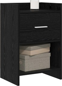 vidaXL Κομοδίνα Μαύρη Δρυς 40 x 30 x 60 cm Επεξεργασμένο Ξύλο