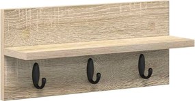vidaXL Τοίχου Κρεμάστρα Δρύς Sonoma 40 x 10,5 x 18 εκ