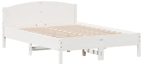 vidaXL Σκελετός Κρεβ. Χωρίς Στρώμα Λευκό 120x190 εκ Μασίφ Πεύκο