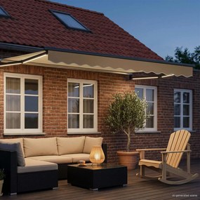 vidaXL Ηλεκτρικό Αναδιπλούμενο Σκίαστρο Κρεμ 2,5 x 2 m