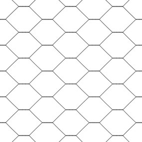 vidaXL Φράχτης Εξαγώνου Γκρι 0,4 x 10 μ PVC