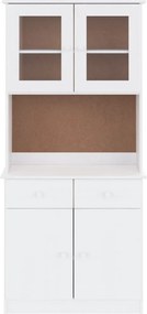 vidaXL Ντουλάπι ALTA Λευκό 77 x 35 x 165 εκ. από Μασίφ Ξύλο Πεύκου