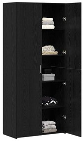 vidaXL Highboard Μαύρη δρυς 40 x 42,5 x 185 εκ. Επεξεργασμένο ξύλο