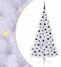 vidaXL Τεχνητό Χριστουγεννιάτικο Δέντρο Λευκό 180 cm PVC και Ατσάλι