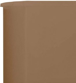 vidaXL Προστατευτικό Αέρα με 6 Πάνελ Χρώμα Taupe 800x80 εκ. Υφασμάτινο