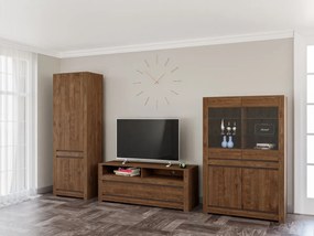 Βιτρίνα Boston AV108, April δρυς, Με πόρτες, Αριθμός θυρών: 4, 159x104x46cm, 74 kg | Epipla1.gr