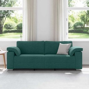 vidaXL 3-Θέσιος καναπές Σκούρο Πράσινο 220 cm ύφασμα