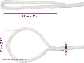 vidaXL Σχοινί Boat 2 mm 6 m Λευκό Πολυεστέρας