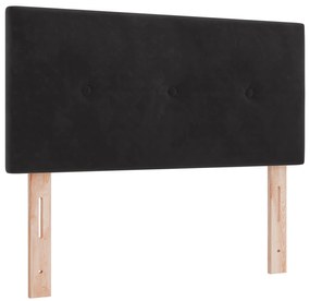 vidaXL Κρεβάτι Box Spring με Στρώμα  Μαύρο 90x190 εκ. από Βελούδο