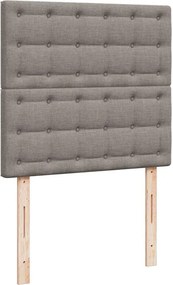 vidaXL Οθωμανικό κρεβάτι με στρώμα Taupe 100x200cm ύφασμα