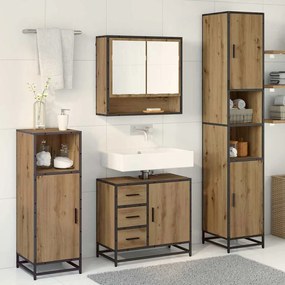 vidaXL Σετ Επίπλων Μπάνιου 3 pcs Artisan Oak Επεξεργασμένο ξύλο