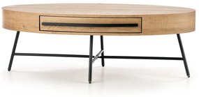 CAROLINA c.table, golden oak / black DIOMMI V-CH-CAROLINA-LAW