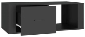 Τραπεζάκι Σαλονιού Μαύρο 100x50,5x35 εκ. Επεξεργασμένο Ξύλο - Μαύρο