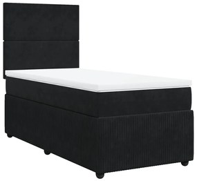 ΚΡΕΒΑΤΙ BOXSPRING ΜΕ ΣΤΡΩΜΑ ΜΑΥΡΟ 100X200 ΕΚ. ΒΕΛΟΥΔΙΝΟ 3292258