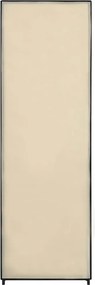 vidaXL Ντουλάπα Κρεμ 87x49x159 εκ. Ύφασμα