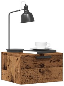 Κομοδίνο Επιτοίχιο Παλιό Ξύλο 34 x 30 x 20 εκ.