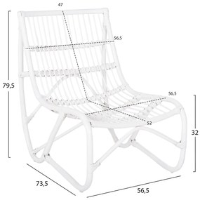Καρέκλα - Πολυθρόνα GRINN C9815.03 Ράβδοι Rattan σε Φυσικό 56,5x73,5x79,5Υ εκ. 56.5x73.5x79.5 εκ.