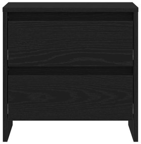 vidaXL Κομοδίνο Μαύρη Δρυς 45x34x44,5 εκ. Κατασκευασμένο Ξύλο