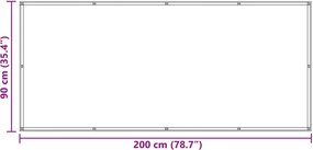 vidaXL Οθόνη Μπαλκονιού Κόκκινο 90 x 200 cm Ύφασμα Όξφορντ