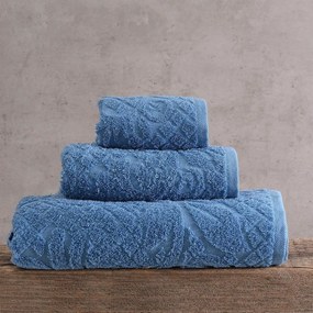 Πετσέτες Imani Σε Κουτί (Σετ 3τμχ) Blue Ρυθμός Towels Set 70x140cm 100% Πενιέ Βαμβάκι